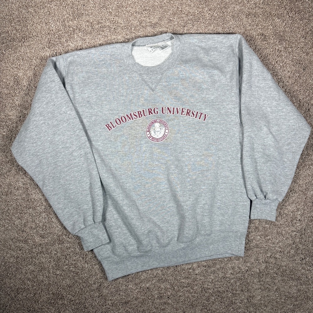 Bloomsburg University Sweatshirt Mens Medium Gray Vintage‎ USA Made